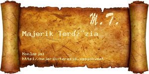 Majerik Terézia névjegykártya